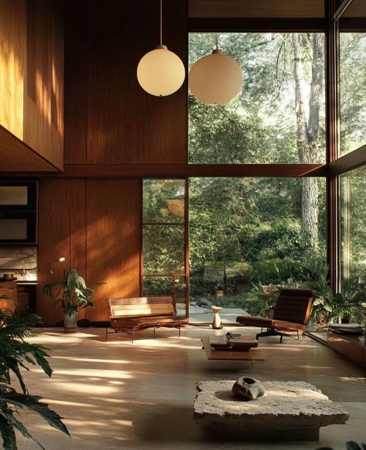 salon-ouvert-baies-vitrees-maison-architecture-moderne-bois